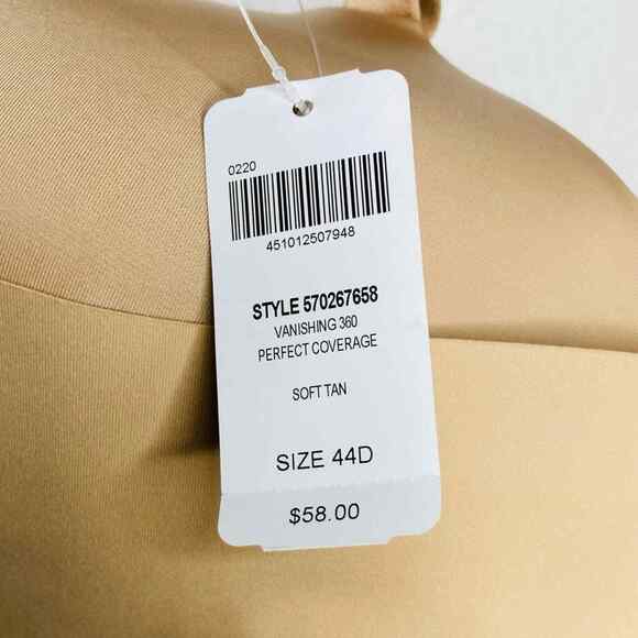 Soma Vanishing 360 Perfect Coverage Underwire Soft Tan Bra Size 44D - Picture 4 of 4